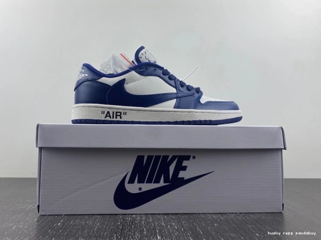 Rep Husky JORDAN X CUSTOM 1 AIR SCOTT OFF-WHITE TRAVIS X DM7890-101 0731